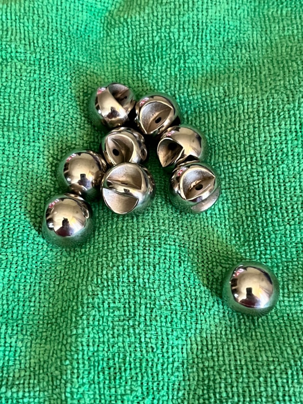 Source Unknown Silver Craft Beads Lot of 9